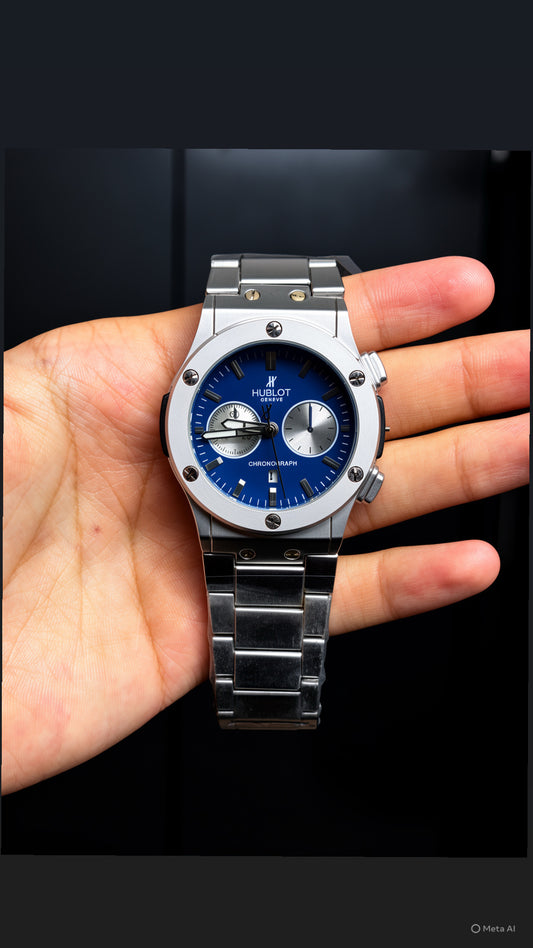 Hublot Classic Fusion Aerofusion Chronograph blue Dial