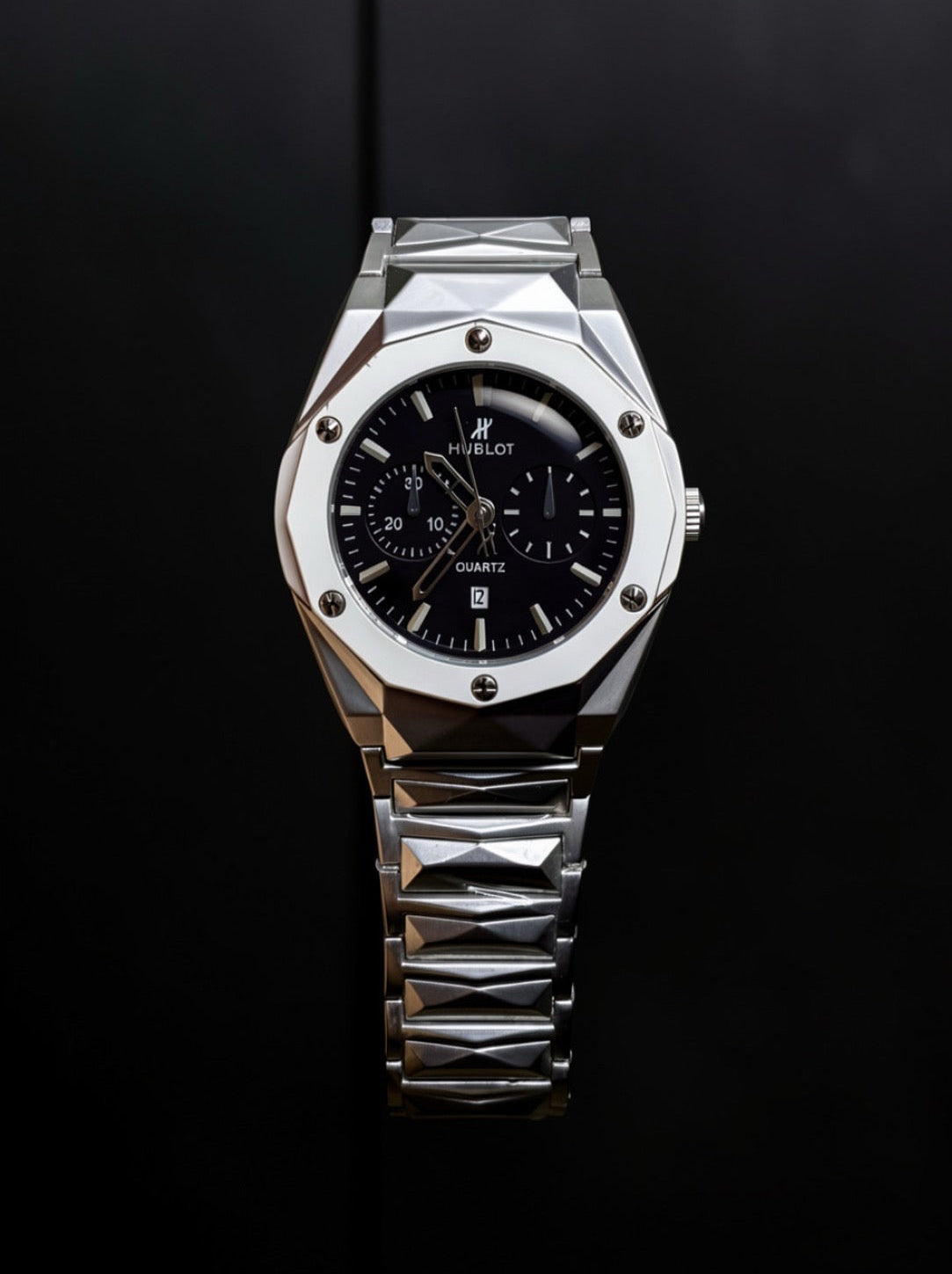 Hublot Diamond Cut Silver