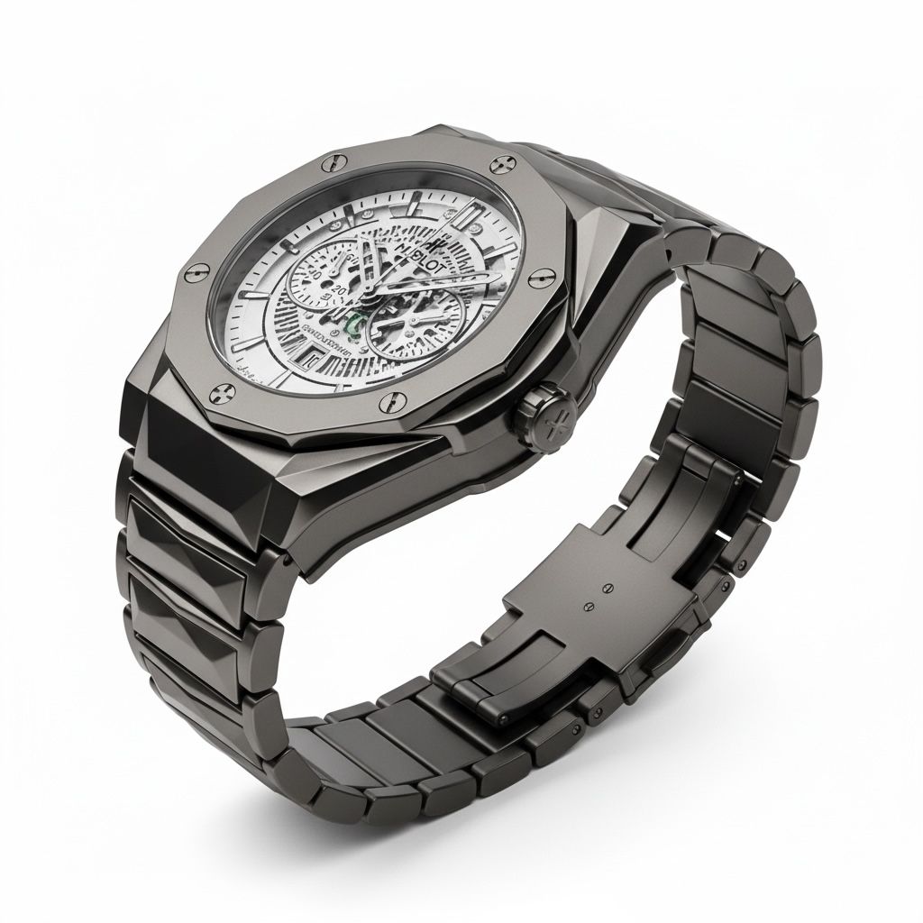 Hublot Diamond Cut Dark Grey